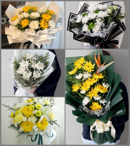 辽宁辽阳弓长岭区安平乡白事花束代送